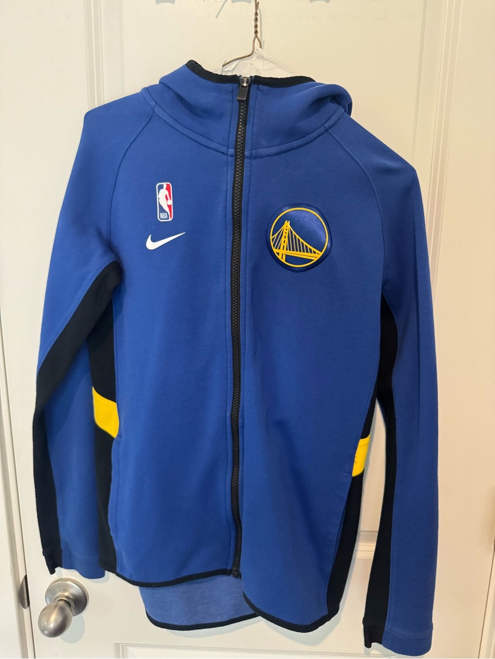Nike Blue & Yellow Golden State Warriors Kids Full-Zip Hoodie